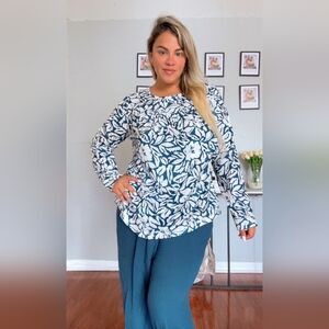 TFSDOD Women's Plus Size Long Sleeve Round Neck Casual Loose Tunic Blouses NEW